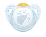 Nuk Пустышка ортодонтическая латексная Baby Blue "Слоник", размер 2