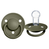 BIBS Соска-пустышка De Lux Silicone, 0-6 месяцев / цвет Hunter Green