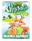 Фрумка Сок яблочно-абрикосовый с мякотью, 0,2 л, с 5 месяцев