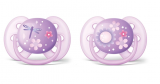 Avent Пустышка силиконовая ортодонтическая Ultra Soft для девочек от 6 до 18 месяцев 2 штуки, артикул:  SCF227/22