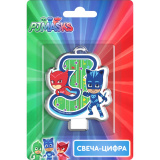 Свеча-цифра №3 "Герои в масках"