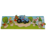 Буратино Игрушка деревянная Синий трактор любимые герои вкладыш