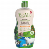 BioMio Средство для мытья посуды, овощей и фруктов с маслом мандарина, хлопка и серебра 450мл