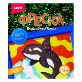 LORI Набор для творчества Фреска. Картина из песка с глиттером "Косатка"