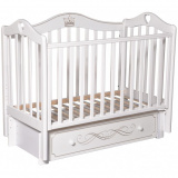 Кровать детская Каролина 55 а/с, универсальный маятник / цвет белый