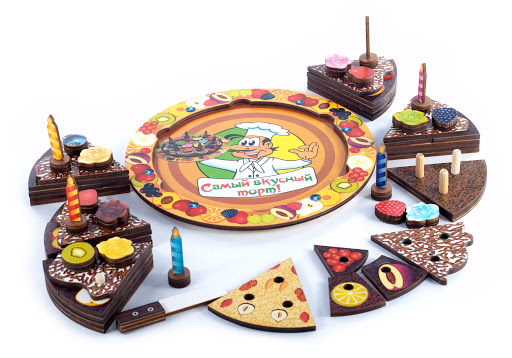 Нескучные игры Развивающая игрушка "Торт" (дерево)