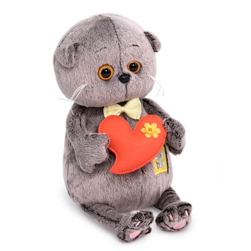 Budi Basa мягкая игрушка Басик BABY с желтым бантиком и сердечком
