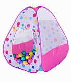 Палатка  с шарами / розовая /