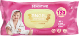 Ангел Влажные салфетки Sensitive, 120 штук / цвет розовый