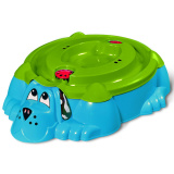 Sheffilton KIDS Песочница Собачка с крышкой (116.5x65.5x26 см) / цвет Голубой/Зеленый
