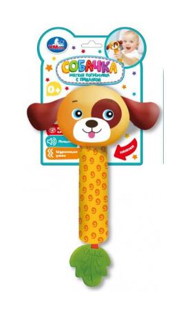  Текстильная игрушка погремушка - пищалка Умка в кор.250шт