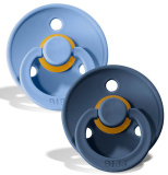 Bibs Набор пустышек Colour, 0-6 месяцев: Sky Blue/Steel Blue