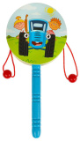 Буратино Деревянная игрушка "Синий Трактор. Бубен-стучалка"