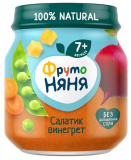 ФрутоНяня Пюре овощефруктовое салатик винегрет, с 7 месяцев, 110 г