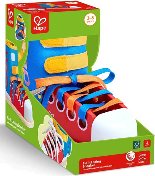 Hape Развивающая игрушка "Моя первая головоломка" Завяжи шнурки 