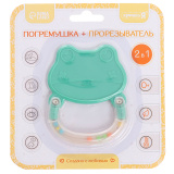 Крошка Я погремушка+прорезыватель Лягушка SL-06983A 10133676