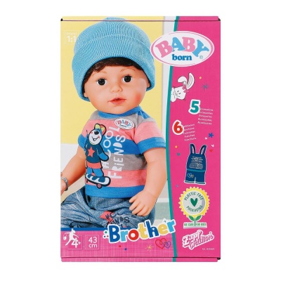 БЕБИ борн. Интерактивная кукла Братик 43 см., аксессуар. 2.0 BABY born