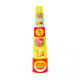 Полесье Занимательная пирамидка Оранжевая корова, 7 элементов / разноцветный