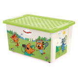 Little Angel Детский ящик "Три кота. Игры: забава" / цвет зеленый