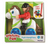 Keenway Каталка с ручкой "Жокей на лошадке",  белая