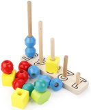 Азбукварик Пирамидка "Счеты", 15 деталей, 5 видов форм