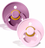 Bibs Набор пустышек Colour, 0+, силикон: Lavender / Baby Pink