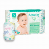 Offspring Подгузники расцветка Динозавры S 3-6 кг 48 шт.