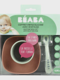 BEABA Набор посуды TERRACOTTA COFFRET REPAS SILIC TERRACOTTA: 2 тарелки, стакан, ложка, силикон
