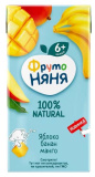 ФрутоНяня Нектар из яблок, бананов и манго, с 6 месяцев, 200 мл