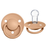 BIBS Соска-пустышка De Lux Silicone 0+ месяцев / цвет Peach