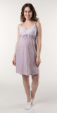 Hunny mammy Сорочка для беременных и кормящих 21501, размер 170,176- 100-106 / цвет бежевый-белый