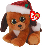 TY Мягкая игрушка Beanie Boo's Собачка Christmas Hund Howlidays / цвет коричневый