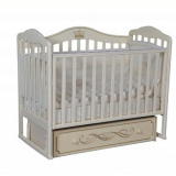 Кровать детская Алита 77 а/с, универсальный маятник поперечного и продольного качания / цвет слоновая кость