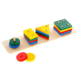 Лесная мастерская Пирамидка логическая Фигуры / разноцветная