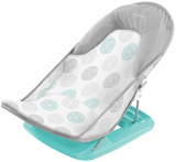Summer Infant Лежак для купания с подголовником Deluxe Baby Bather / цвет круги-серый-голубой