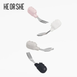 Набор детских вилок и ложек, Pink White HEORSHE