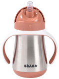 Beaba Поильник-термос Tasse paille Inox, 250 мл / цвет терракотовый