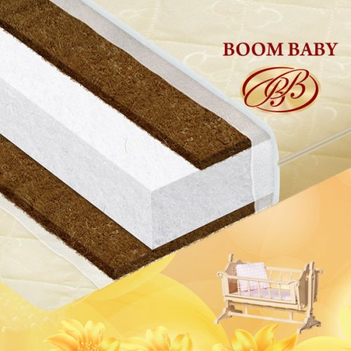 Boom Baby Матрас в колыбельку Неженка Слим 90х45х3, микрофибра