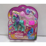  Единорог 10см, пластиковый, аксессуары 2шт, на блистере Тутти в кор.2*240штY2303Z0060-3-RU 