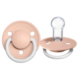 BIBS Соска-пустышка De Lux Silicone, 0-6 месяцев / цвет Blush Glow