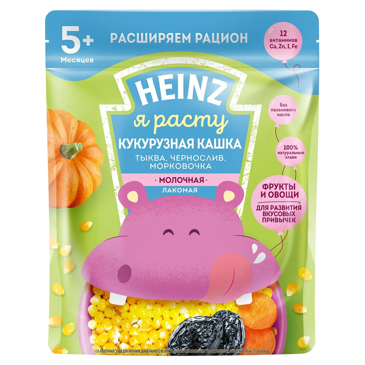 Heinz Каша Лакомая Кукурузная Тыква-чернослив-морковь, с 5 месяцев, 170 г  купить в Ставрополе