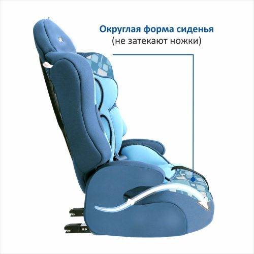 Автокресло Siger Art Прайм Isofix (9-36 кг) / геометрия синий