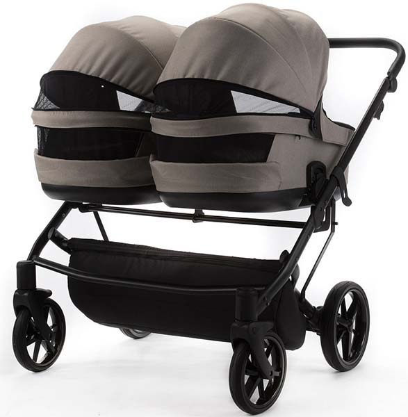 Adamex Коляска для двойни 2 в 1 Leo Duo / цвет бежевый