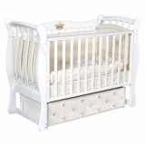 Антел Кровать детская "Luiza" 3 с универсальным маятником и мягким фасадом, цвет / белый