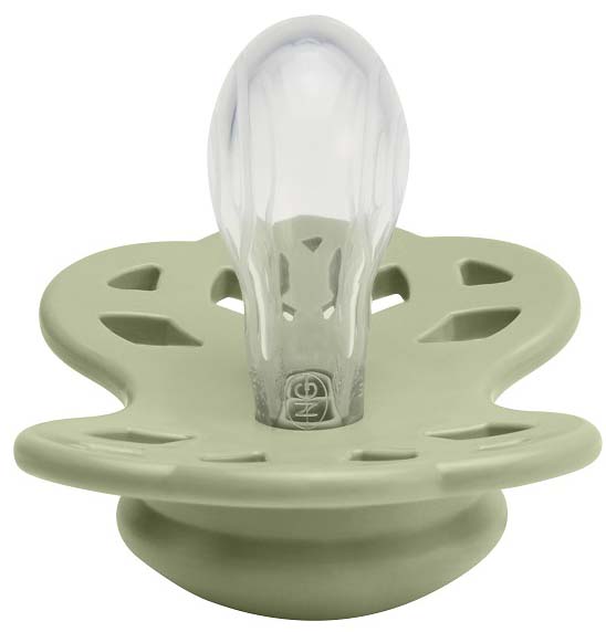 Bibs Пустышка Infinity Symmetrical Silicone, от 6 месяцев / цвет Sage (шалфей)