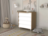 Детский пеленальный комод INCANTO CAMBRIDGE 800/4, цвет дуб/белый