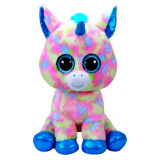 Ty Мягкая игрушка Beanie Boo's Синий единорог Blitz, 25 см