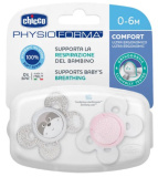 Chicco Пустышка силиконовая Physio Comfort, 0-6месяцев, 2 штуки