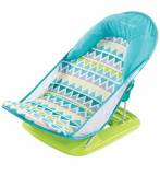 Summer Infant Лежак для купания Deluxe Baby Bather, голубой/зигзаг