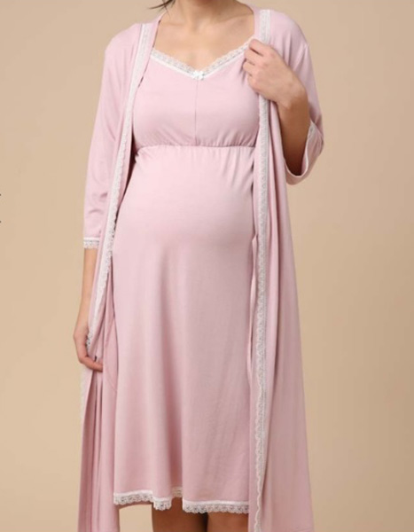 Hunny mammy Комплект для беременных и кормящих 22332, размер 170,176- 84-90 / цвет пудровый-молочный